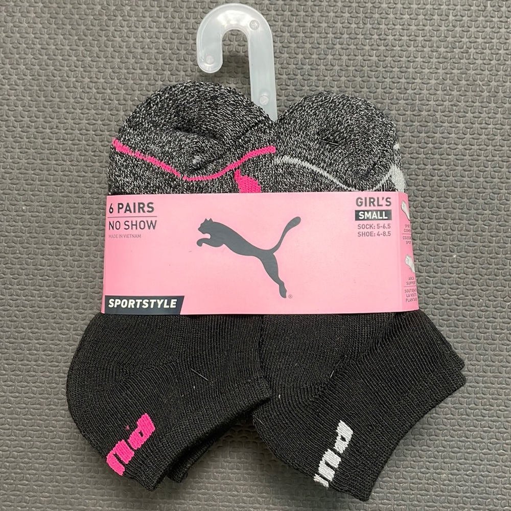 Puma 6 Pairs No Show Socks